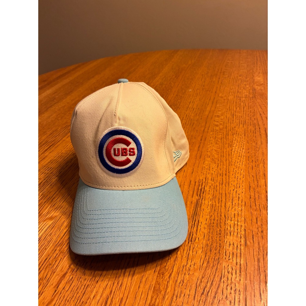 New Era 9FORTY Chicago Cubs Wrigley Field 100 Years Snapback Hat Cream Blue MLB